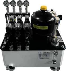 Pneumatic energy-saving CNC machine tool hydraulic system